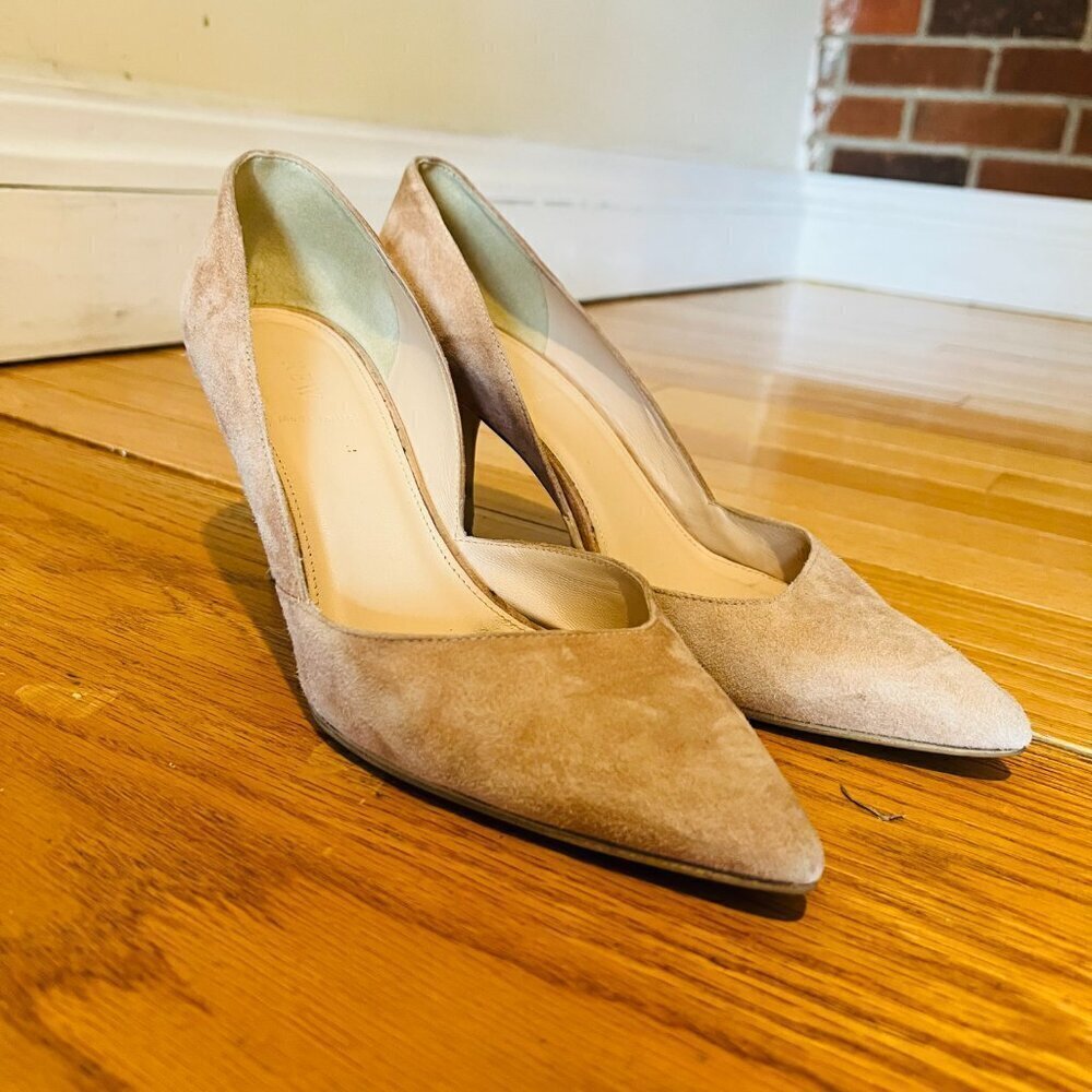 J.Crew Dulci Suede Kitten Heels in Kraft Brown Tan Neutral Taupe Pumps Size 8.5